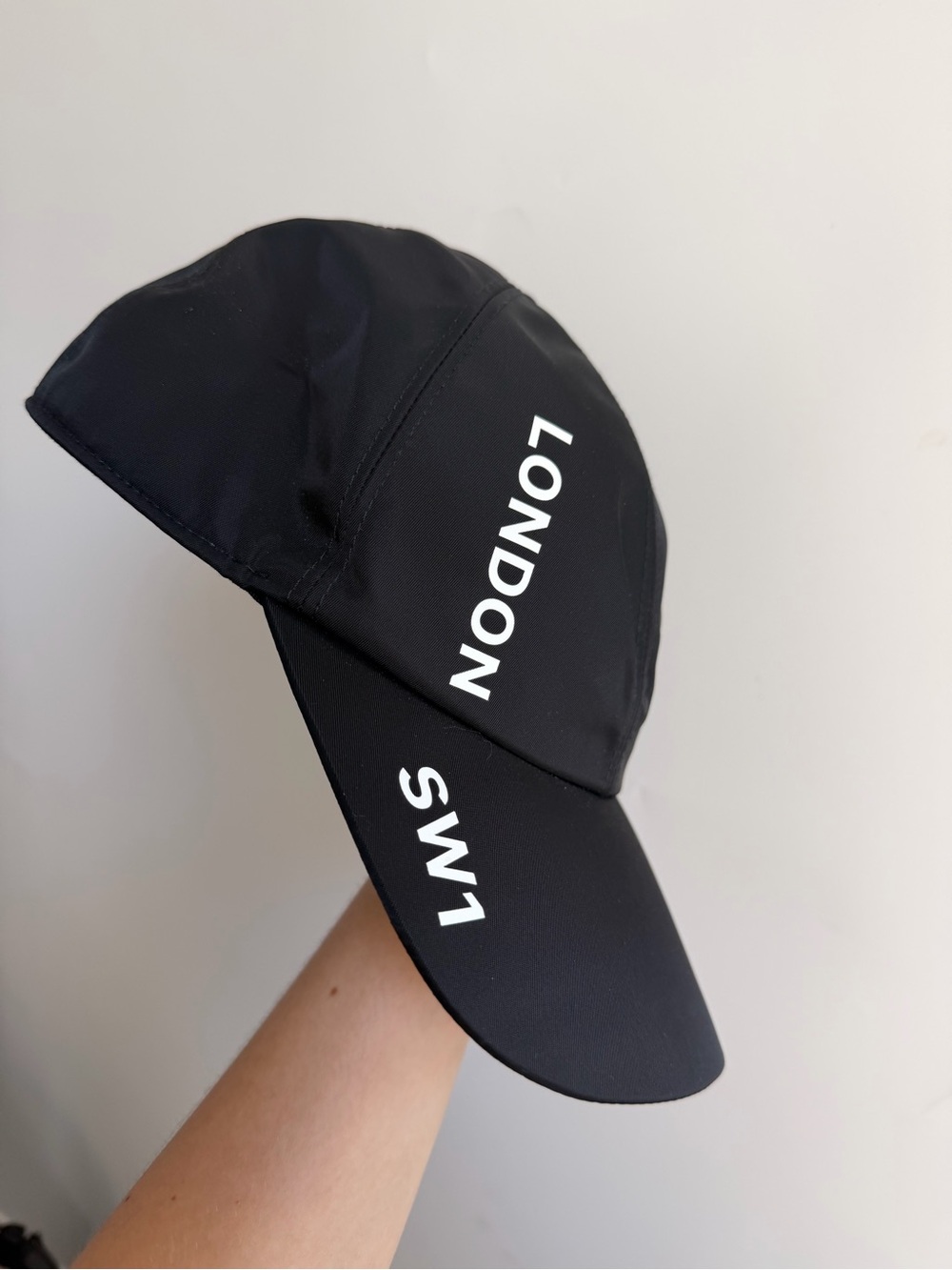 Authentic Burberry black nylon baseball cap